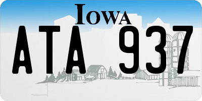 IA license plate ATA937