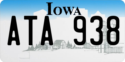 IA license plate ATA938