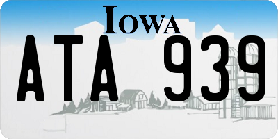 IA license plate ATA939