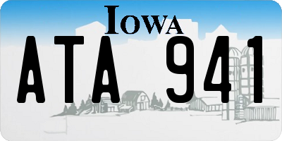 IA license plate ATA941