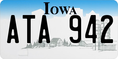 IA license plate ATA942