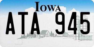 IA license plate ATA945