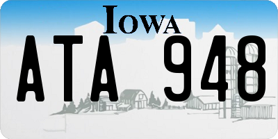 IA license plate ATA948