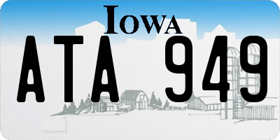 IA license plate ATA949