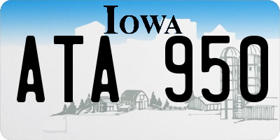 IA license plate ATA950