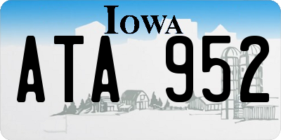 IA license plate ATA952
