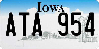 IA license plate ATA954