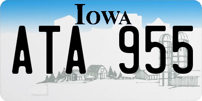 IA license plate ATA955