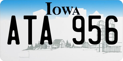 IA license plate ATA956