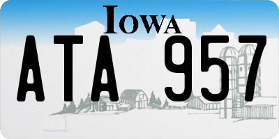 IA license plate ATA957