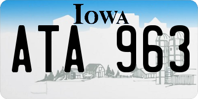 IA license plate ATA963