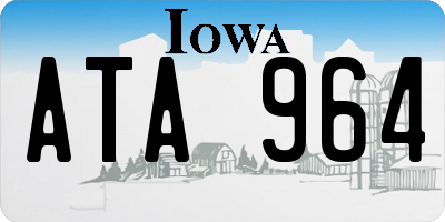 IA license plate ATA964