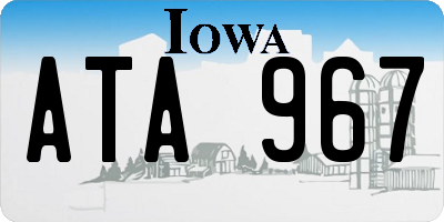 IA license plate ATA967