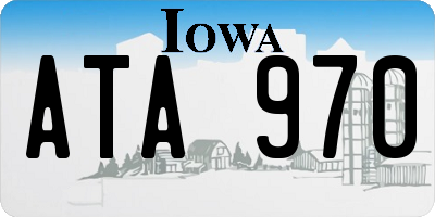 IA license plate ATA970