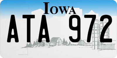 IA license plate ATA972