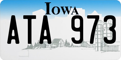 IA license plate ATA973