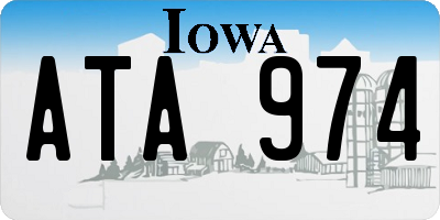 IA license plate ATA974