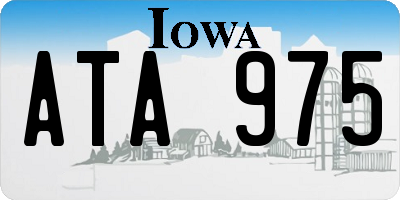 IA license plate ATA975