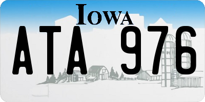 IA license plate ATA976