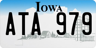 IA license plate ATA979