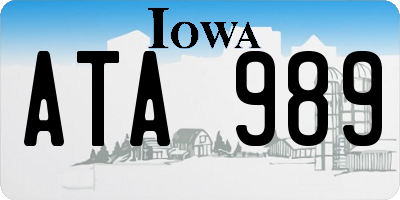 IA license plate ATA989