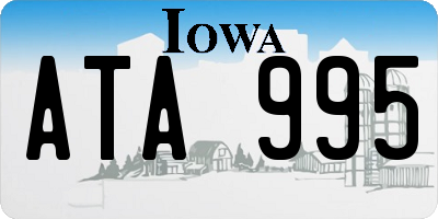 IA license plate ATA995