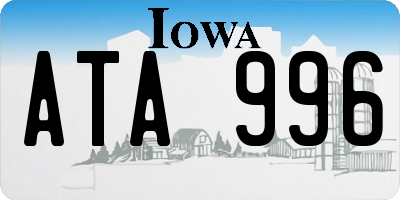 IA license plate ATA996