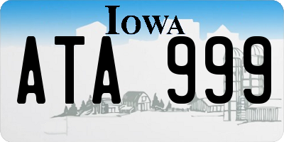 IA license plate ATA999