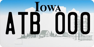 IA license plate ATB000