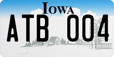 IA license plate ATB004