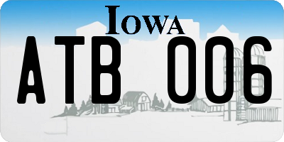 IA license plate ATB006