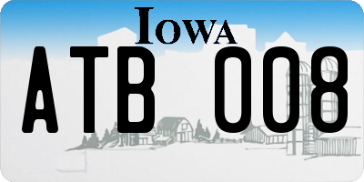 IA license plate ATB008