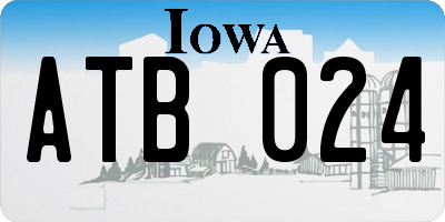 IA license plate ATB024