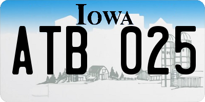 IA license plate ATB025