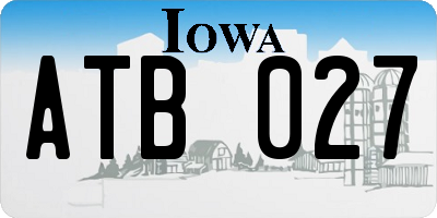 IA license plate ATB027