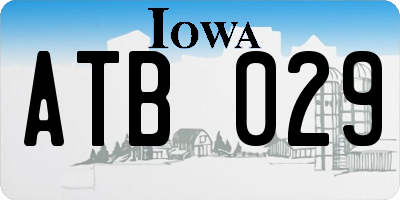 IA license plate ATB029