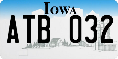 IA license plate ATB032