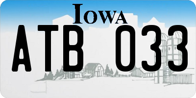 IA license plate ATB033