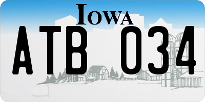 IA license plate ATB034
