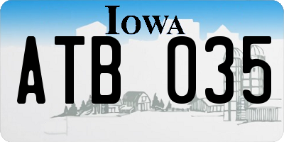 IA license plate ATB035