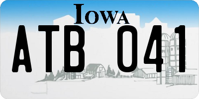 IA license plate ATB041