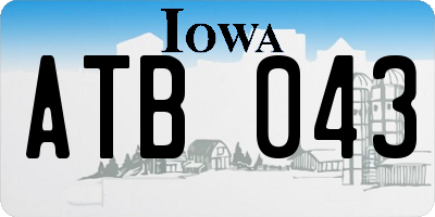 IA license plate ATB043