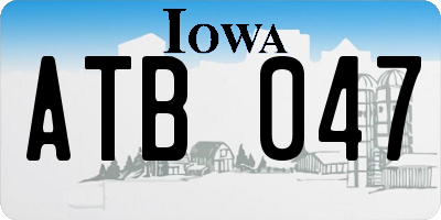 IA license plate ATB047
