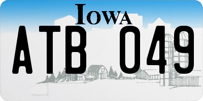 IA license plate ATB049