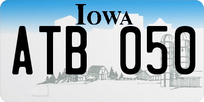 IA license plate ATB050