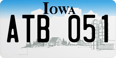 IA license plate ATB051