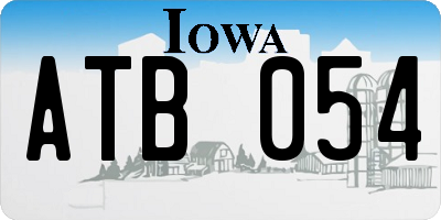 IA license plate ATB054