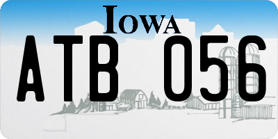 IA license plate ATB056