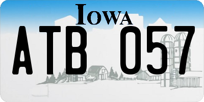 IA license plate ATB057