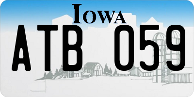 IA license plate ATB059